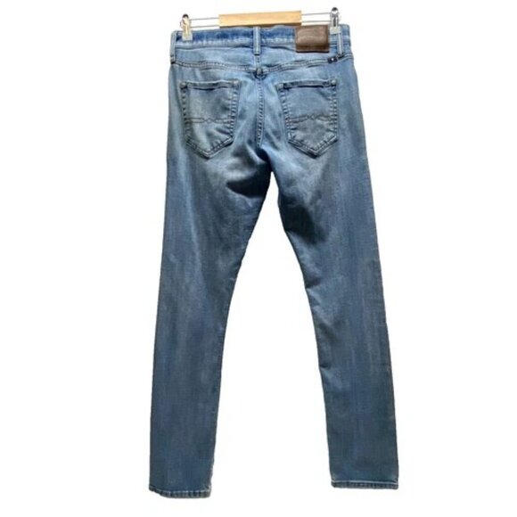 Lucky Brand Jeans 110 Slim Men's 30x32 Blue Light Wash Distressed Stretch Denim - Picture 6 of 16